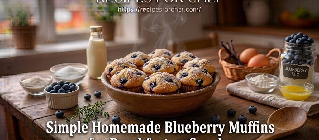 Simple Homemade Blueberry Muffins for Breakfast or Snacks