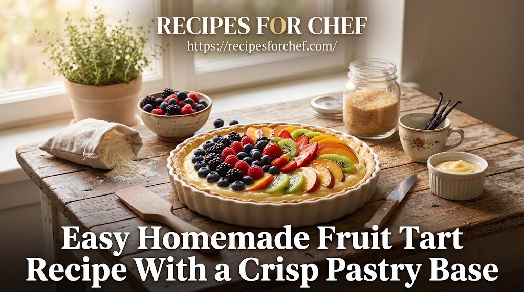 Easy Homemade Fruit Tart Recipe With a Crisp Pastry Base